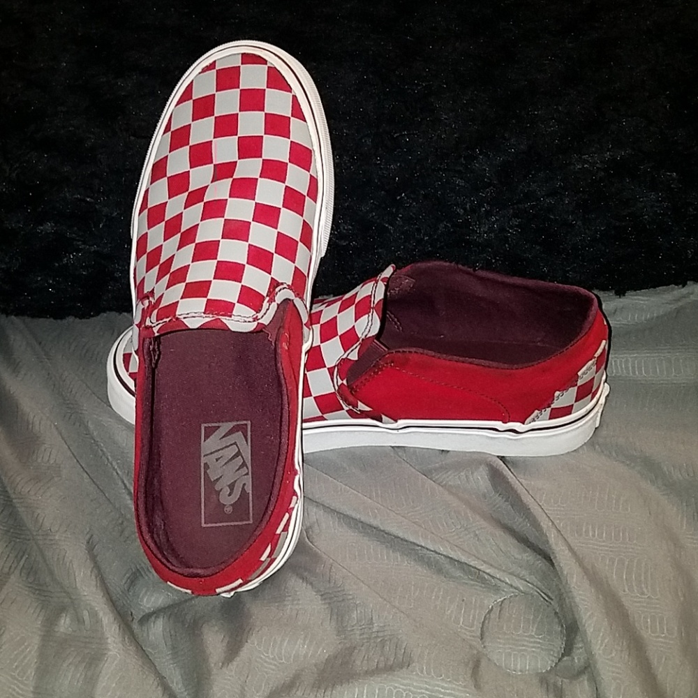 Price Negotiable: One of a Kind Red and Gray Vans